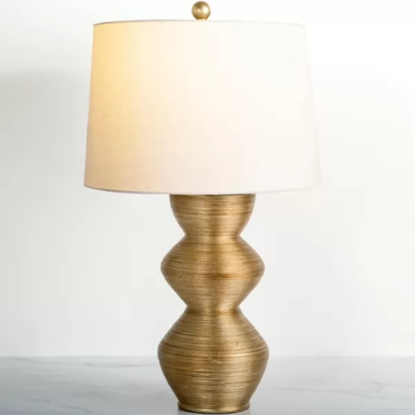 Table Lamps-Kirkland's Home Antique Gold Mccollom Table Lamp Ivory