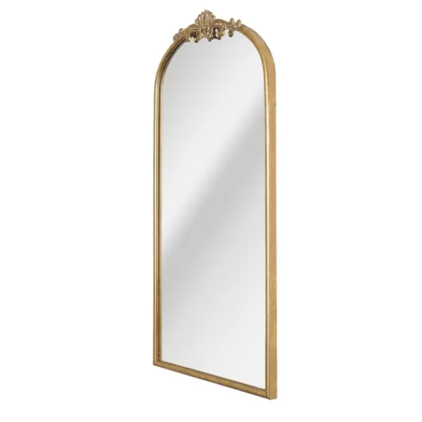 Decorative Mirrors-Kirkland's Home Antique Gold Metal Ornate Arch Wall Mirror