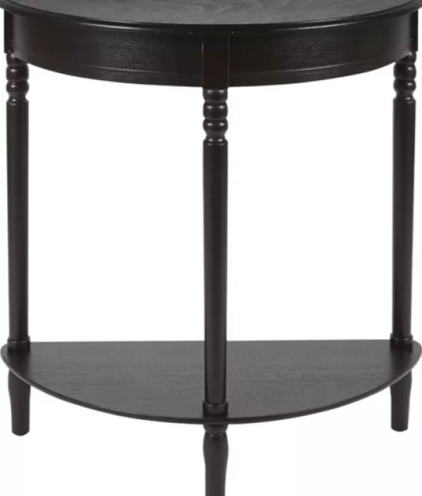 Console Tables-Kirkland's Home Antique Half Round Console Table Black