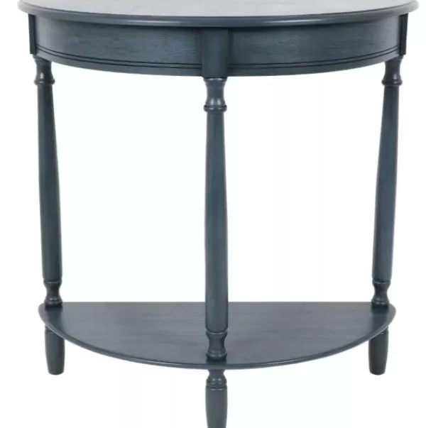 Console Tables-Kirkland's Home Antique Navy Half Round Console Table Blue