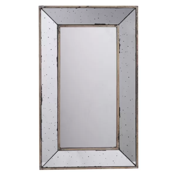 Decorative Mirrors-Kirkland's Home Antique Silver Glass Rectangular Frame Mirror