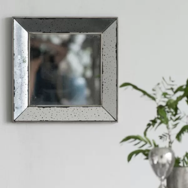 Decorative Mirrors-Kirkland's Home Antique Silver Glass Square Frame Mirror