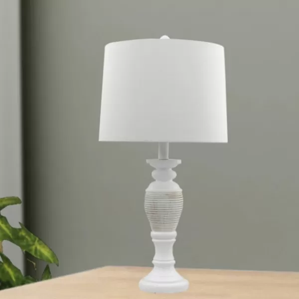 Table Lamps-Kirkland's Home Antique Spun Center Table Lamps, Set Of 2 Ivory