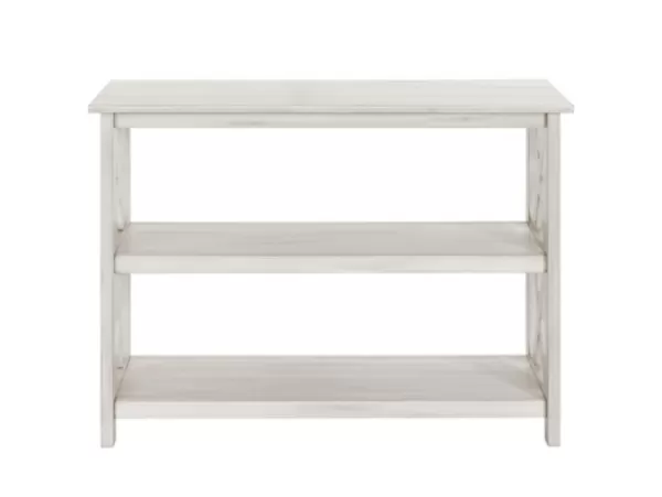 Console Tables-Kirkland's Home Antique Washed Wood Console Table White