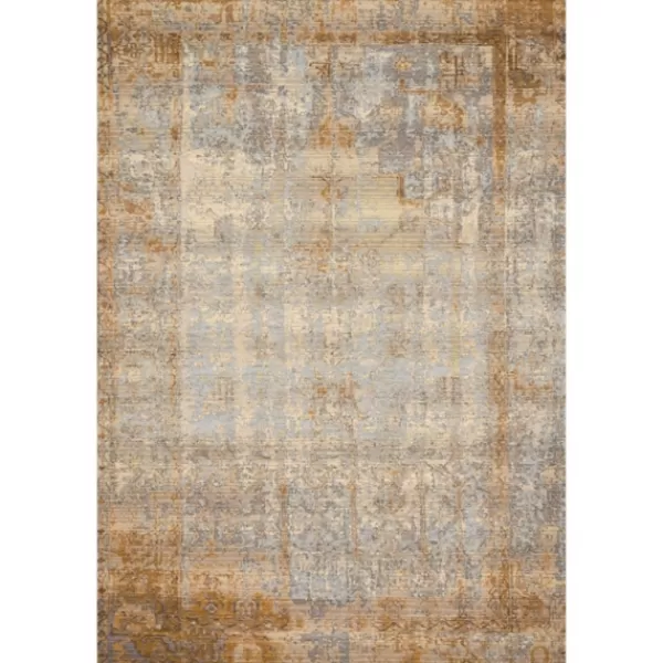 Outdoor Rugs-Kirkland's Home Antiqued Ivory Copper Outdoor Area Rug, 5X7 Tan/Yellow