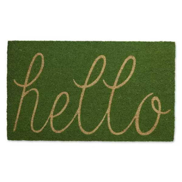 Doormats-Kirkland's Home Apple Hello Doormat Green