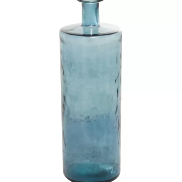 Vases-Kirkland's Home Aquamarine Tall Bottle Decorative Vase Blue