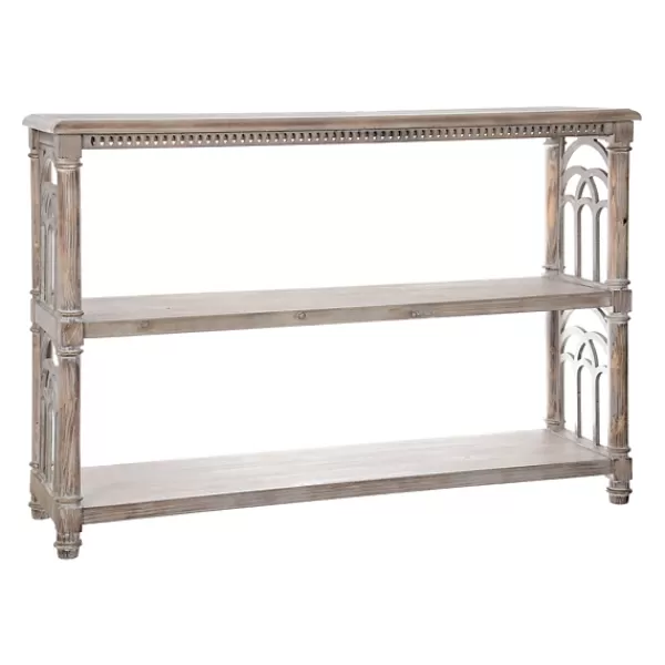 Entryway Furniture-Kirkland's Home Arch Sides Cathedral Console Table White