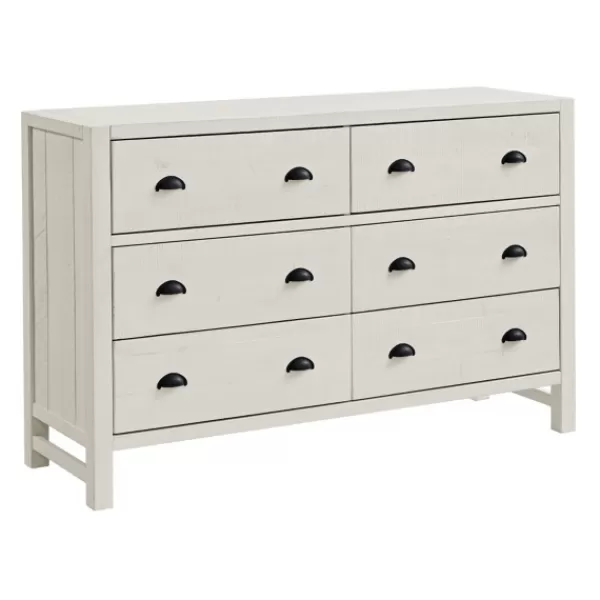 Dressers & Chests-Kirkland's Home Arden Wood 6-Drawer Dresser White