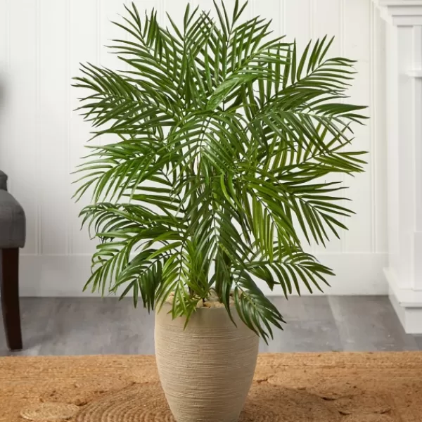 Trees & Topiaries-Kirkland's Home Areca Palm Tree In Sandy Planter