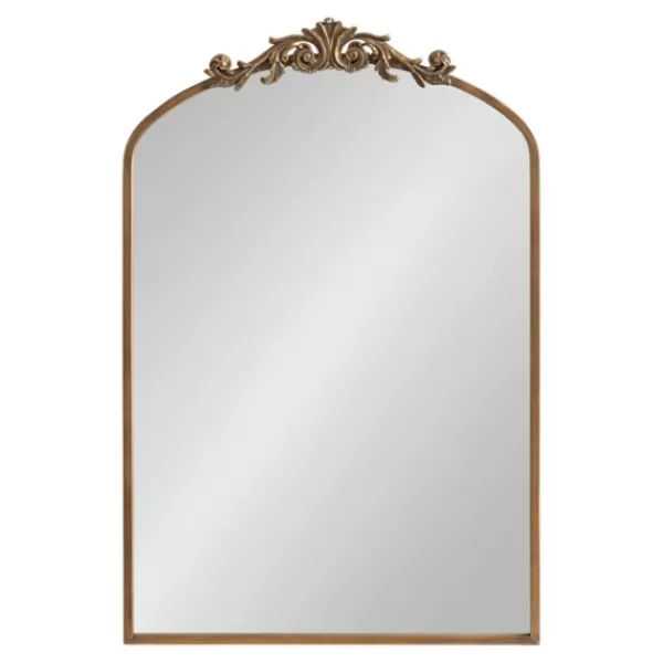 Decorative Mirrors-Kirkland's Home Arendahl Arched Mirror, 24X36 In. Gold