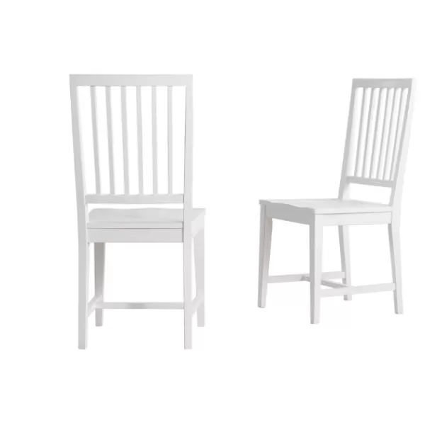 Dining Chairs-Kirkland's Home Armless Slat Back 2-Pc. Dining Chair Set White