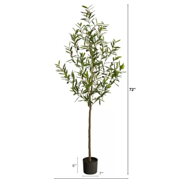 Trees & Topiaries-Kirkland's Home Artificial Fruiting Potted Olive Tree