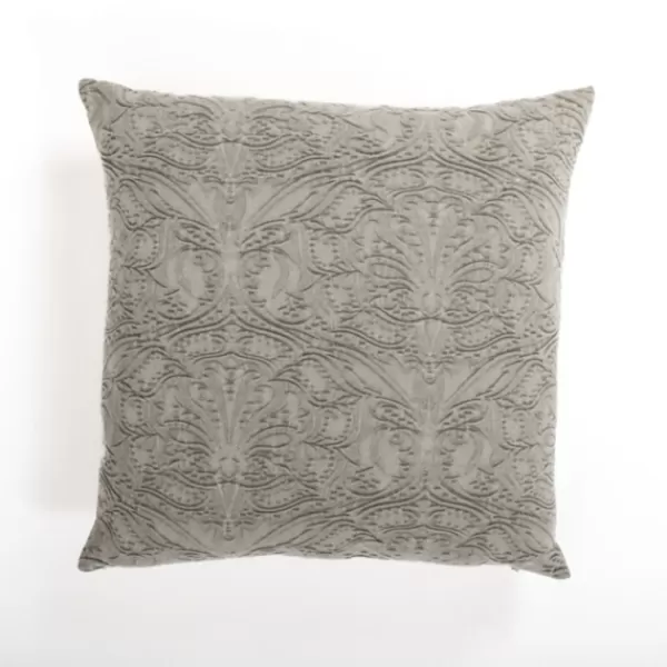 Pillows-Kirkland's Home Ash Chenille Damask Pillow Gray