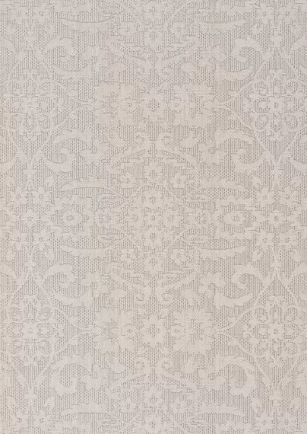 Outdoor Rugs-Kirkland's Home Auckland Damask Outdoor Area Rug, 7X9 Gray