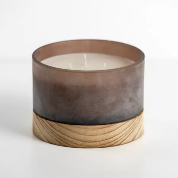 Candles-Kirkland's Home Autumn Oak And Musk Triple Wick Jar Candle, 14 Oz. Brown