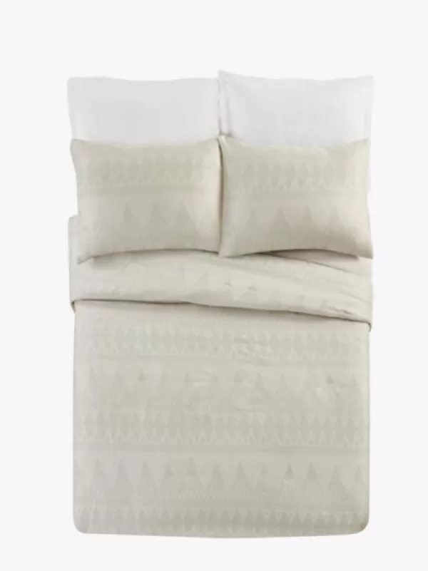 Duvets-Kirkland's Home Ayesha Curry Woven Diamonds King 3-Pc. Duvet Set Tan/Ivory