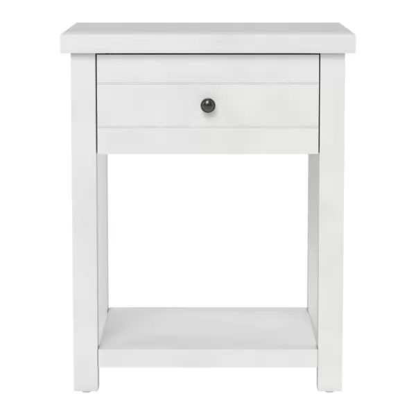 Accent & End Tables-Kirkland's Home Bailie Wooden Side Table White