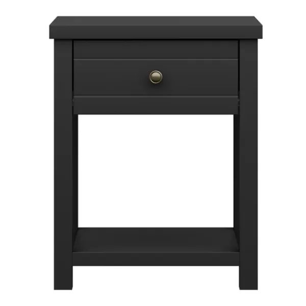 Accent & End Tables-Kirkland's Home Bailie Wooden Side Table Black