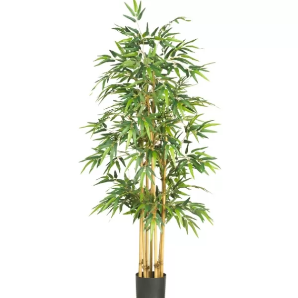 Trees & Topiaries-Kirkland's Home Bamboo Silk Tree, 5.3 Ft.