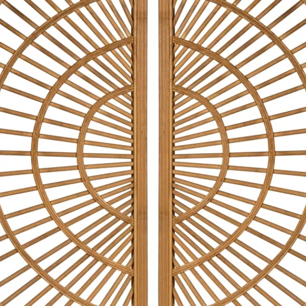 Wall Plaques-Kirkland's Home Bamboo Sunburst 2-Pc. Wall Panels Tan