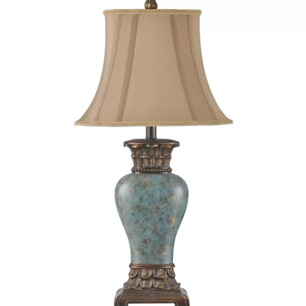 Table Lamps-Kirkland's Home Barbados Blue Traditional Table Lamp Tan