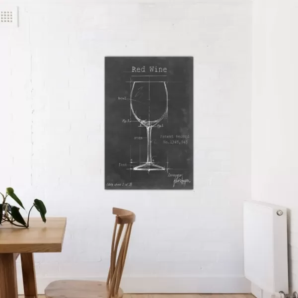 Wall Quotes & Signs-Kirkland's Home Barware Blueprint Iii Canvas Art Print, 18X26 In. Black/White