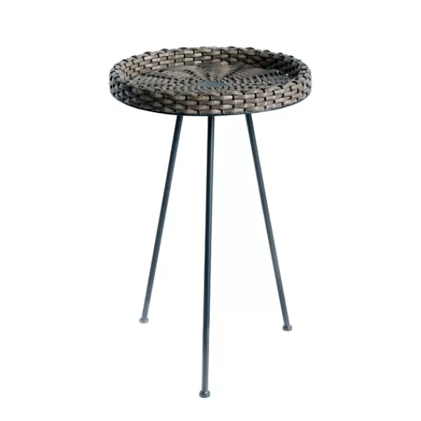 Accent & End Tables-Kirkland's Home Base Wicker End Table Black