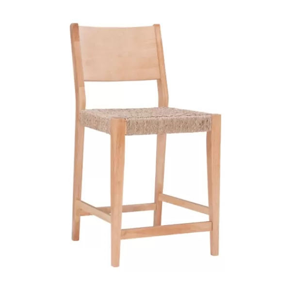 Bar Stools & Counter Height Stools-Kirkland's Home Basketweave Seat Counter Stools, Set Of 2 Tan