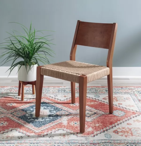 Dining Chairs-Kirkland's Home Basketweave Wood Dining Chairs, Set Of 2 Brown