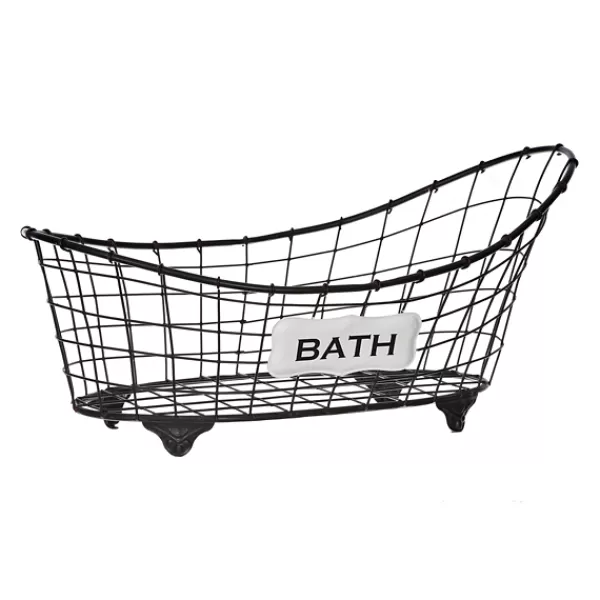 Baskets & Boxes-Kirkland's Home Bath Tub Basket Black