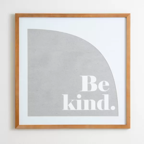 Wall Quotes & Signs-Kirkland's Home Be Kind Framed Wall Plaque White/Gray