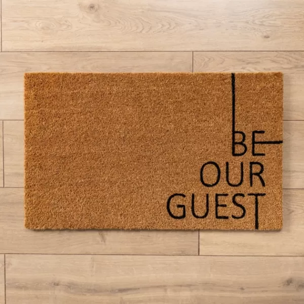 Doormats-Kirkland's Home Be Our Guest Coir Doormat Tan