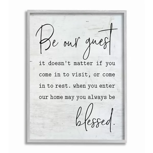 Wall Quotes & Signs-Kirkland's Home Be Our Guest Framed Wall Plaque White