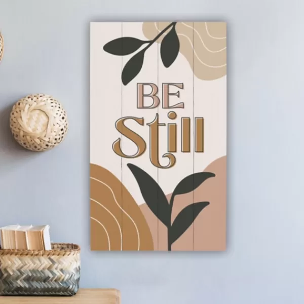 Wall Quotes & Signs-Kirkland's Home Be Still Wood Slat Wall Plaque Multi