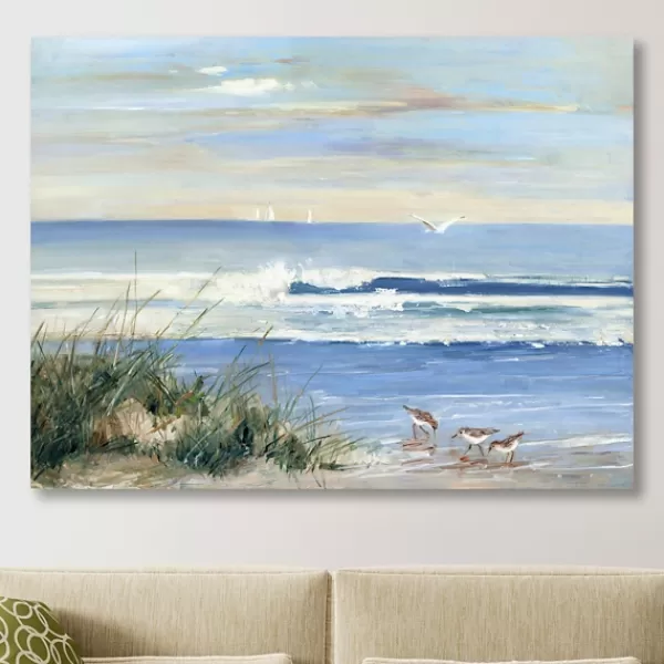 Canvas Art-Kirkland's Home Beach Combers Giclee Canvas Art Print, 40X30 Blue