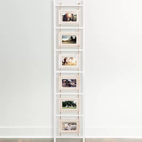 Collage Frames-Kirkland's Home Beaded Frame Photo Collage Ladder White