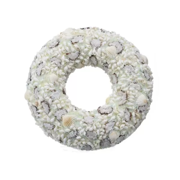 Wreaths-Kirkland's Home Beaded Seashells Wreath White