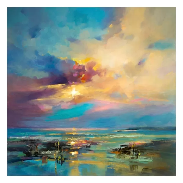 Canvas Art-Kirkland's Home Before Nightfall Canvas Art Print, 30X30 In. Blue/Yellow/Multi