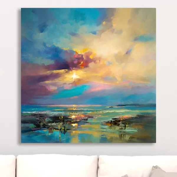 Canvas Art-Kirkland's Home Before Nightfall Canvas Art Print, 30X30 In. Blue/Yellow/Multi