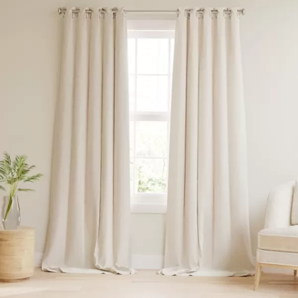 Curtains & Drapes-Kirkland's Home Beige Blackout Curtains, 84 In. Tan