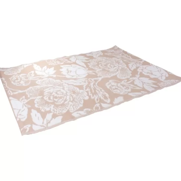 Outdoor Rugs-Kirkland's Home Beige Roses Outdoor Area Rug, 4X6 White/Tan