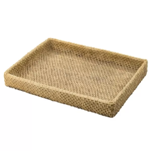 Decorative Trays-Kirkland's Home Beige Woven Cement Tray Tan