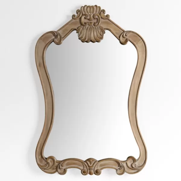 Decorative Mirrors-Kirkland's Home Belle Natural Scroll Top Wall Mirror