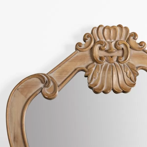 Decorative Mirrors-Kirkland's Home Belle Natural Scroll Top Wall Mirror