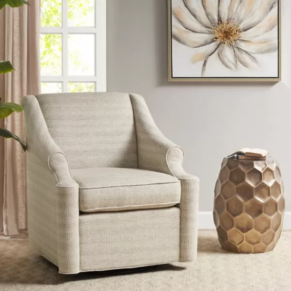 Accent Chairs-Kirkland's Home Benton Swivel Glider Accent Chair Tan