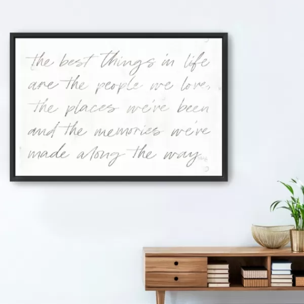 Wall Quotes & Signs-Kirkland's Home Best Things Framed Canvas Art Print, 38X26 In. White/Black