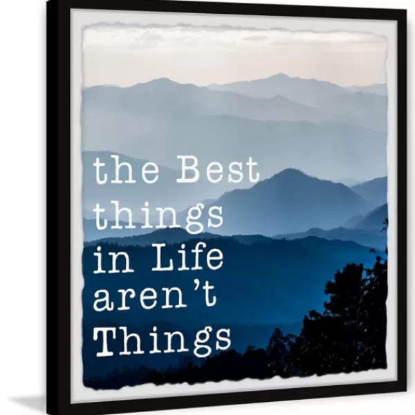 Wall Quotes & Signs-Kirkland's Home Best Things In Life Framed Wall Plaque Blue/White