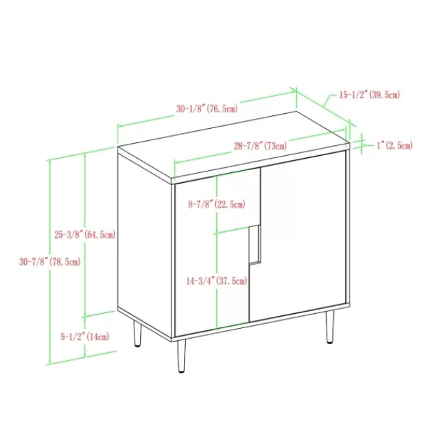 Cabinets & Sideboards-Kirkland's Home Birch Color Pop Geometric Cabinet Tan