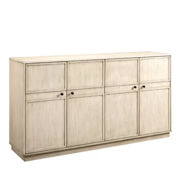 Cabinets & Sideboards-Kirkland's Home Birch Wood 4-Door Sideboard Ivory